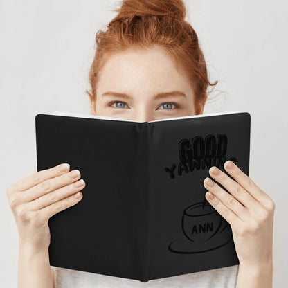 Good Yawning Engraved Black Notebook