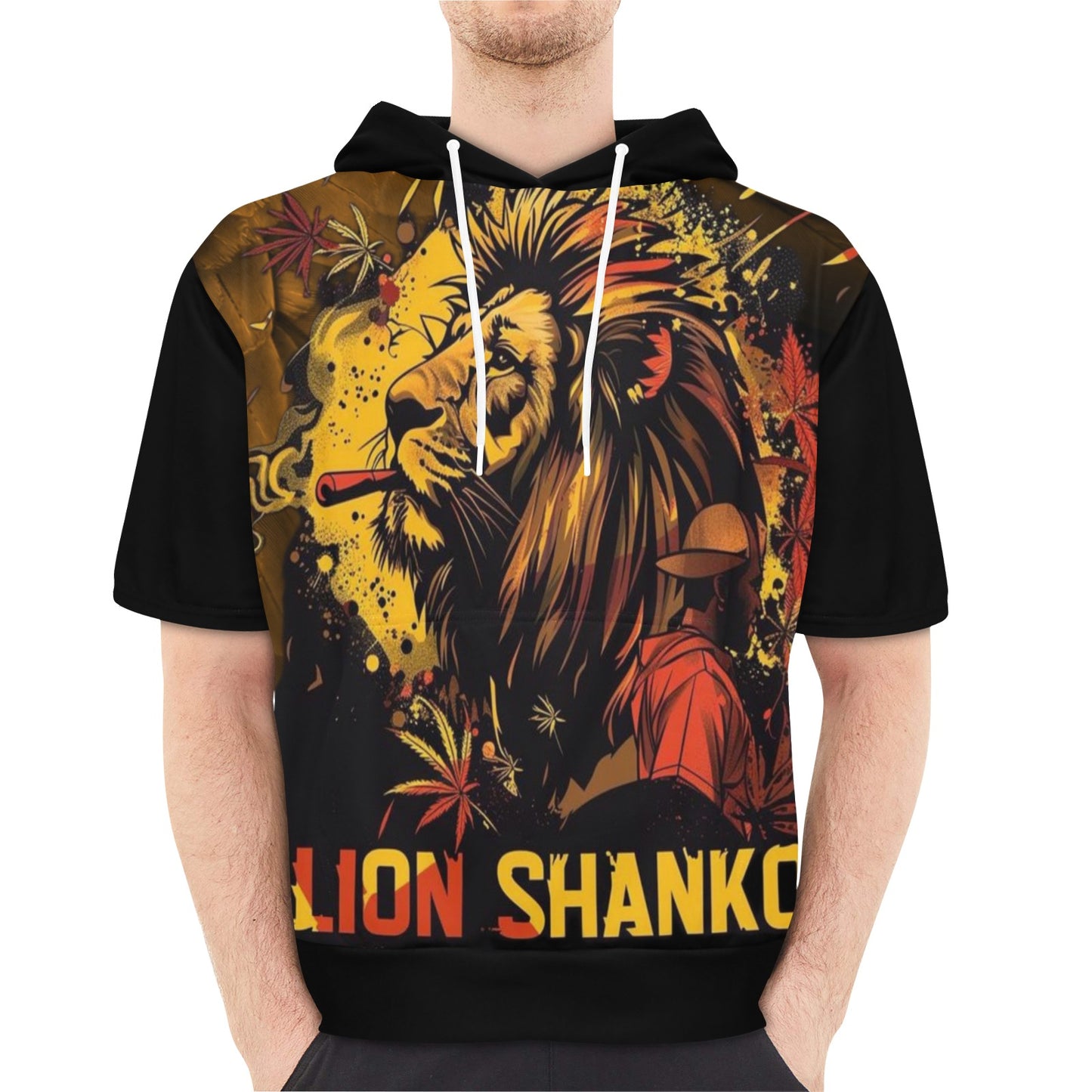 Shanko - Men's Short Sleeve Fleece Hoodie